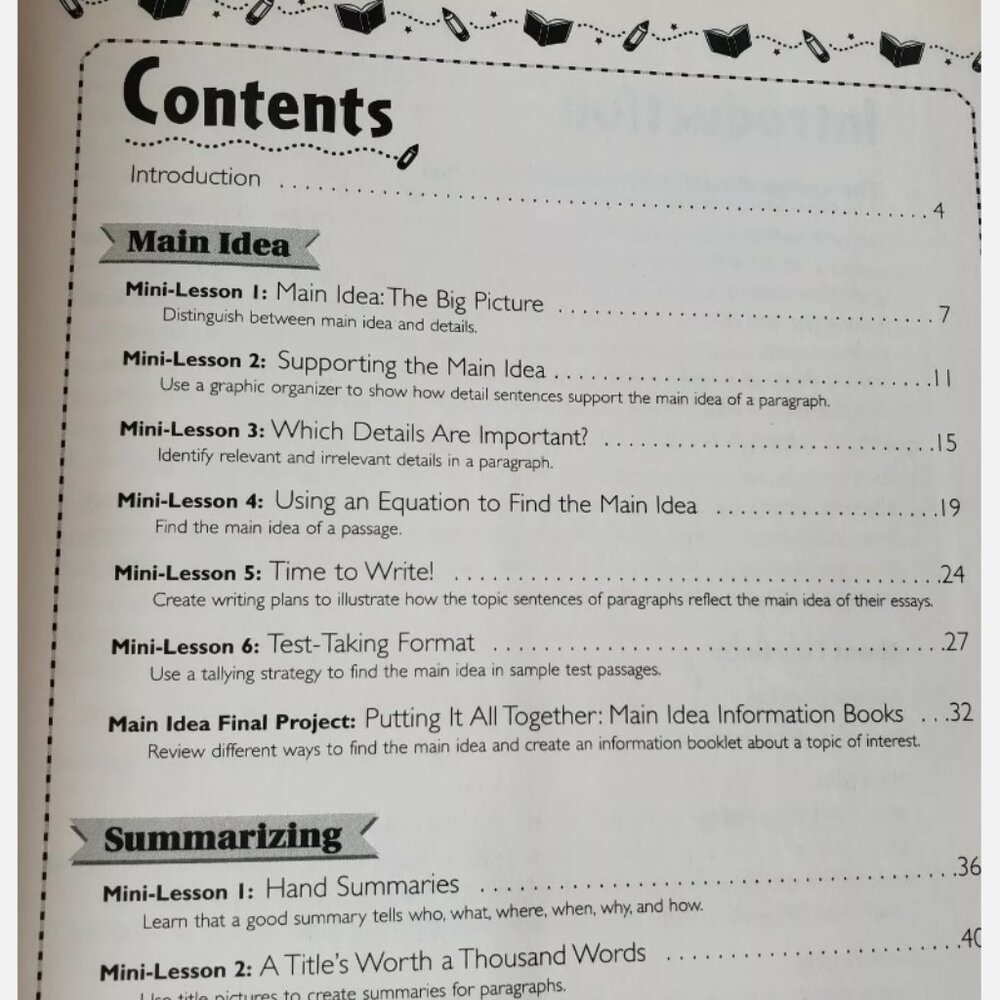 Comprehension Mini-Lessons: Main Idea & Summarizing - Picture 4 of 4